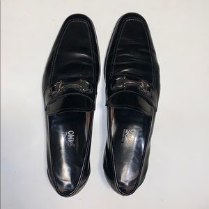 FERRAGAMO patent leather evening loafers